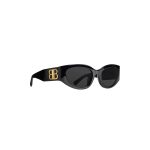 Women’s Bossy Round Af Sunglasses in Black - Image 4